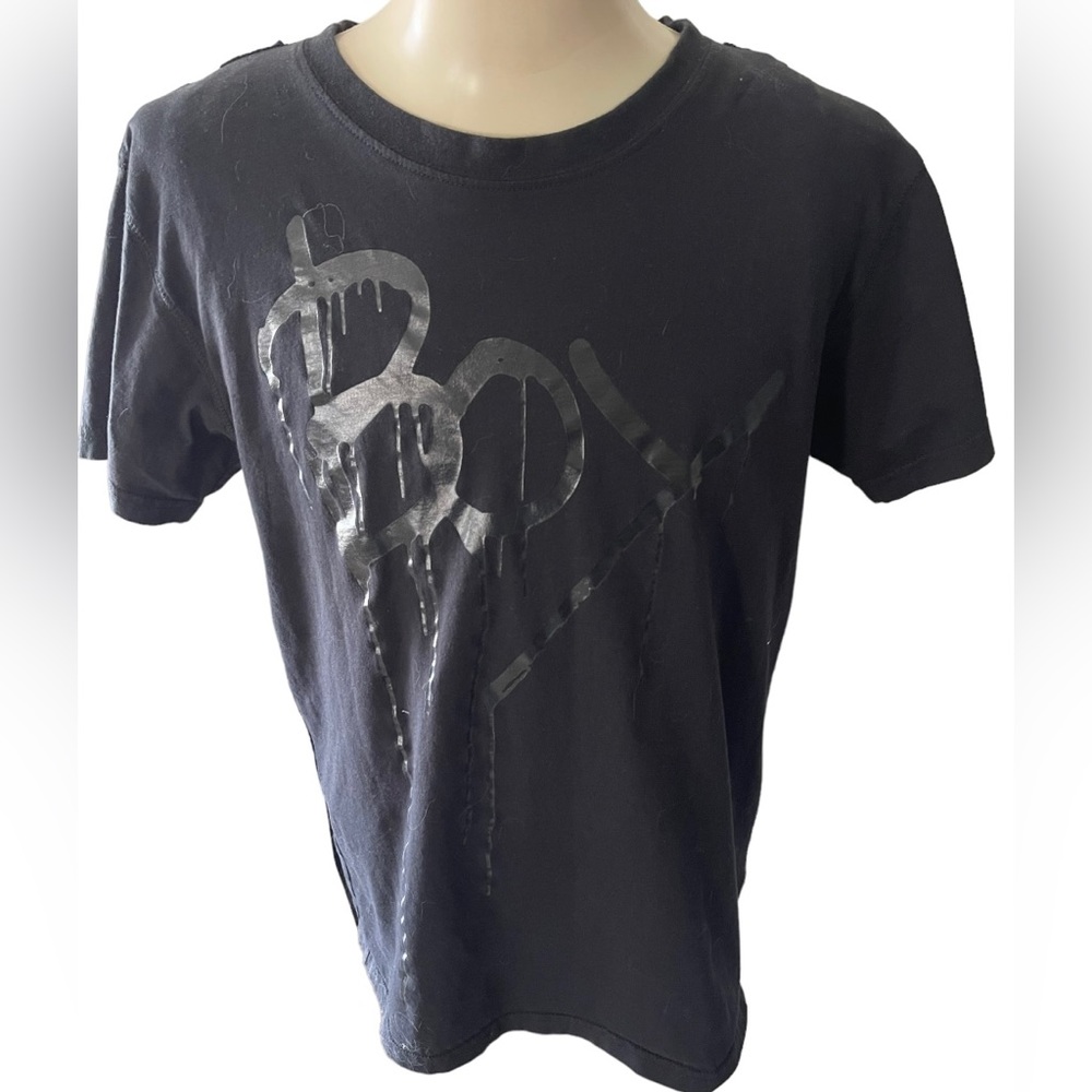 Boy London funky cotton T-shirt with back straps.